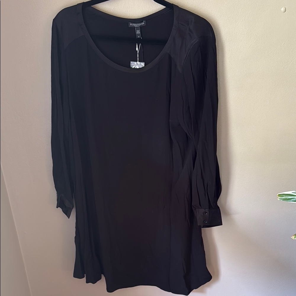 Eileen Fisher Charcoal Long Sleeve Dress
